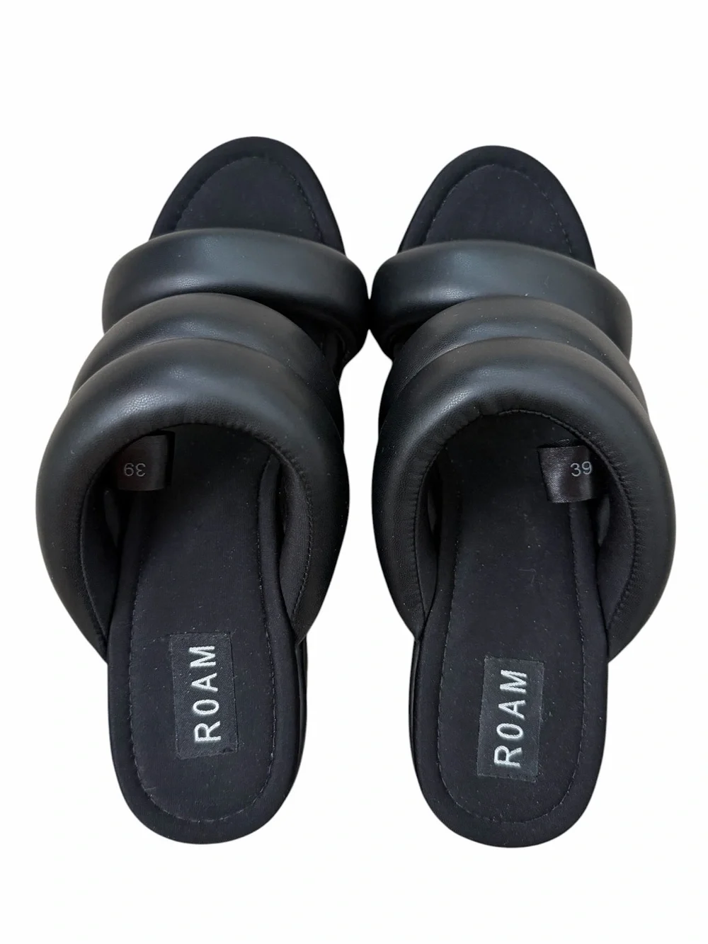 ROAM Strata Puffy Vegan Leather Platform Wedge Sandals Size 39 US 9 NEW